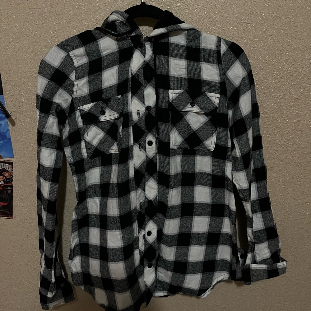 plaid button up
